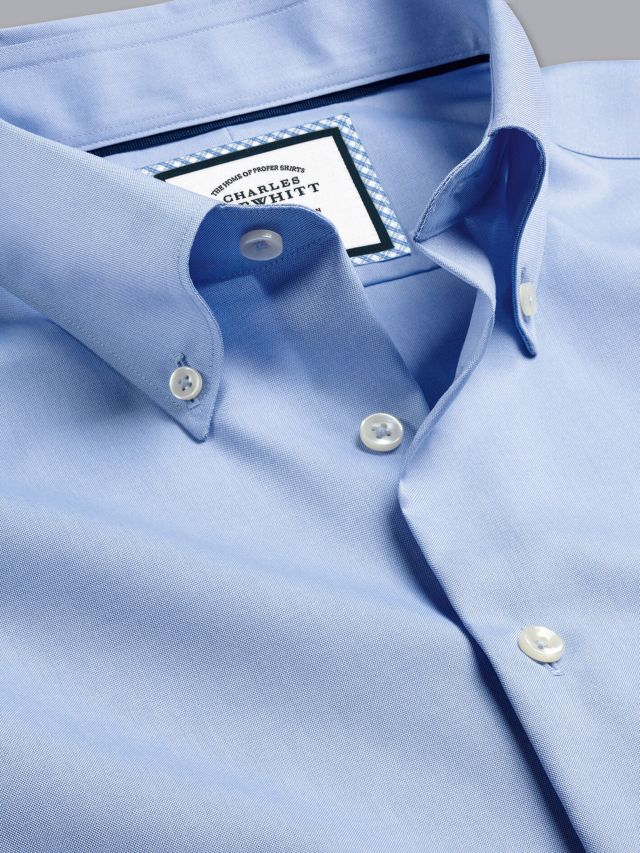 Button-Down Collar Non-Iron Slim Fit Shirt Sky Blue