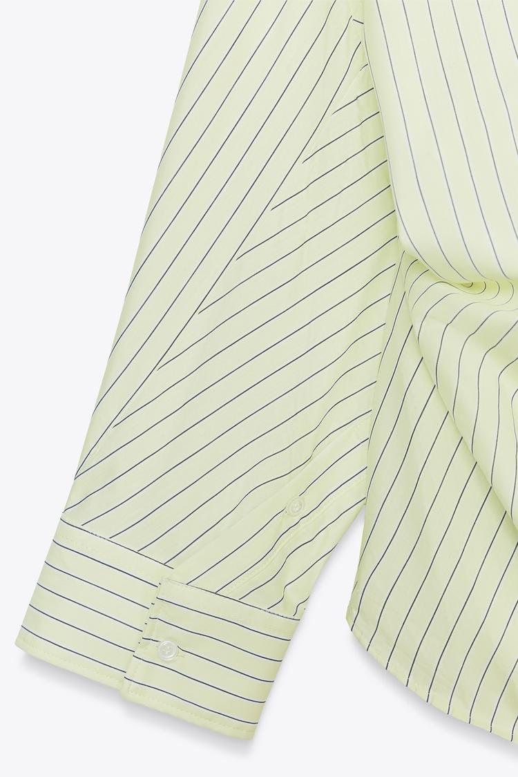 Oversized Striped Poplin Shirt