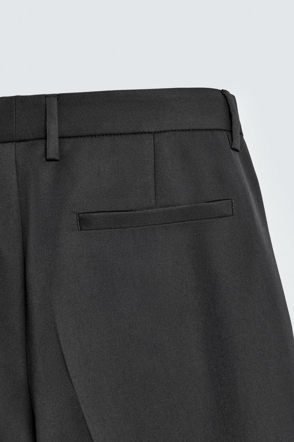 Men Fashion Straight Fit Slits Trouser