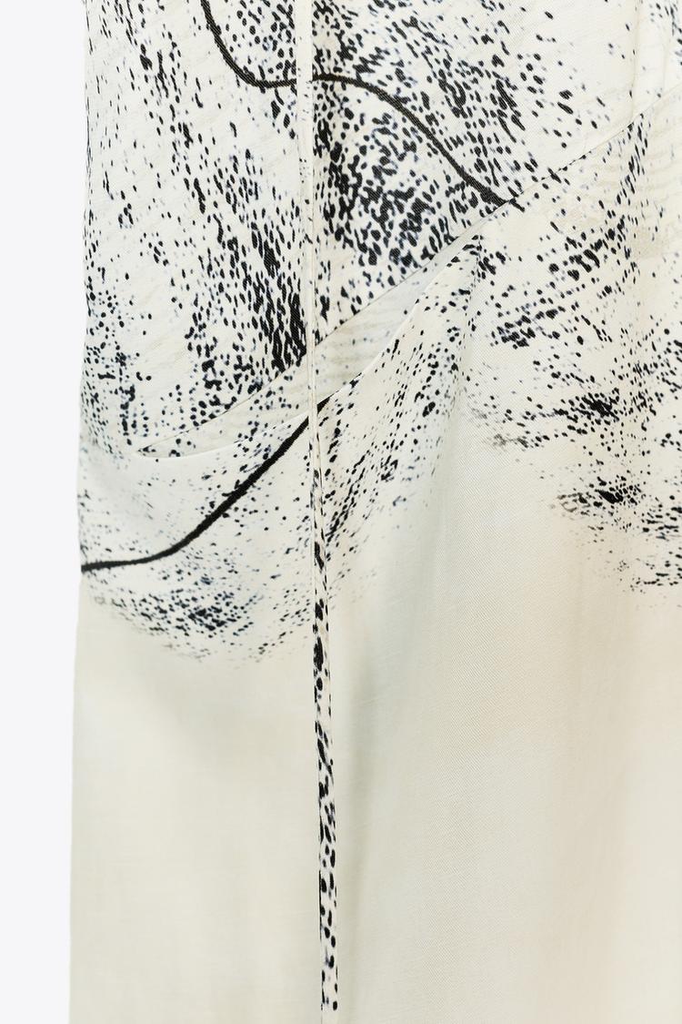 Zara Printed Midi Kaftan Dress