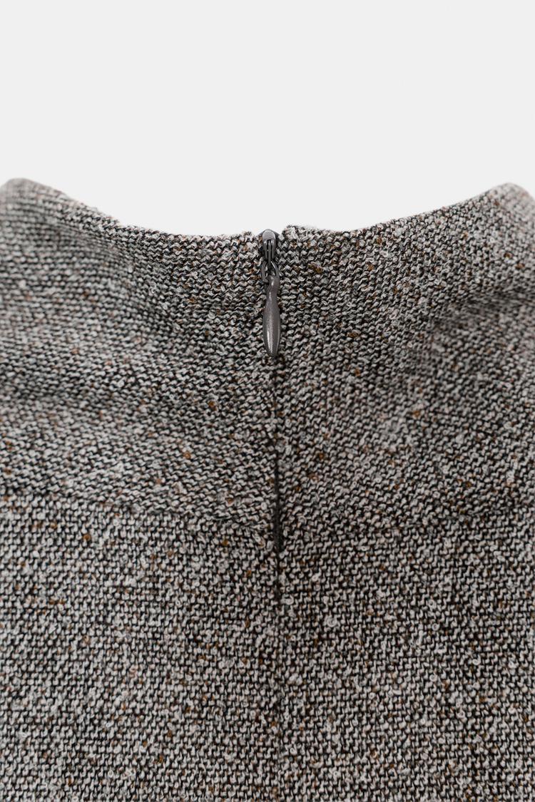 Textured Belted Midi Dress