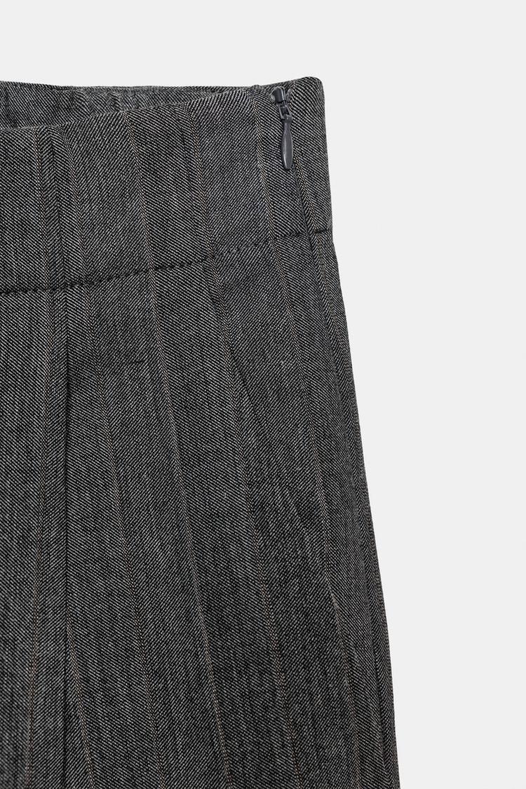 ZW Collection Wool Trouser In Grey Marl