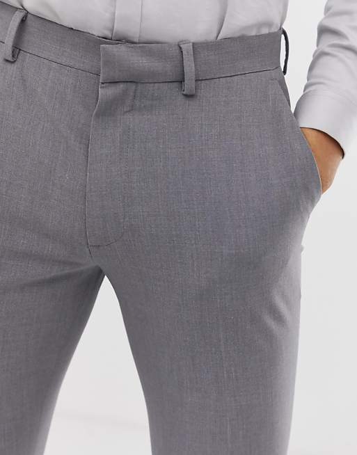 ASOS DESIGN Super Skinny Suit Trousers in Grey