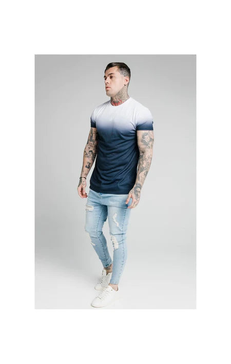 High Fade Tee – Tri Neon