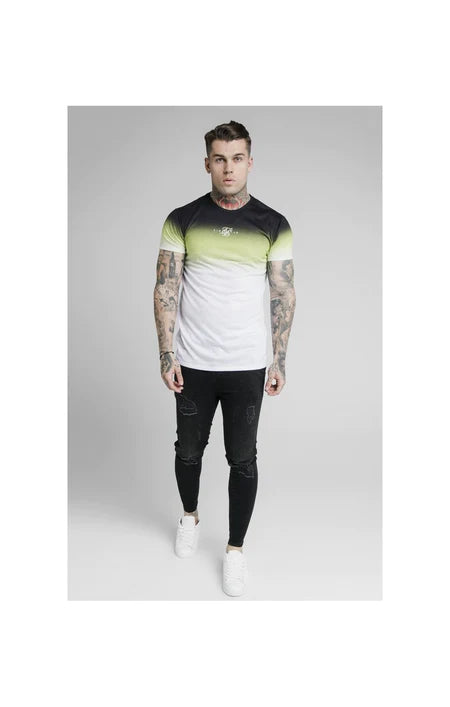 High Fade Tee – Tri Neon