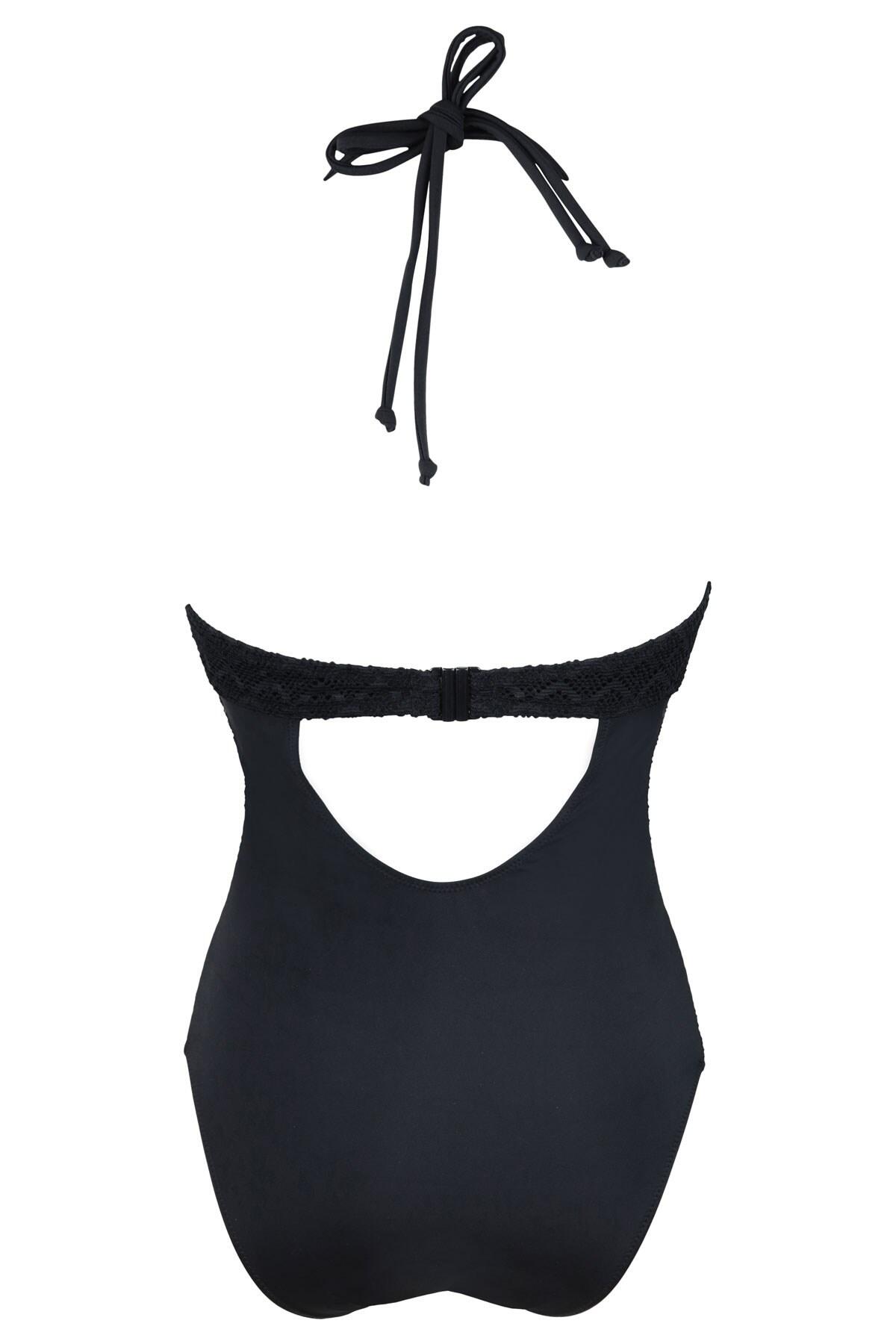 Castaway Adjustable Halter Underwired Swimsuit - Black