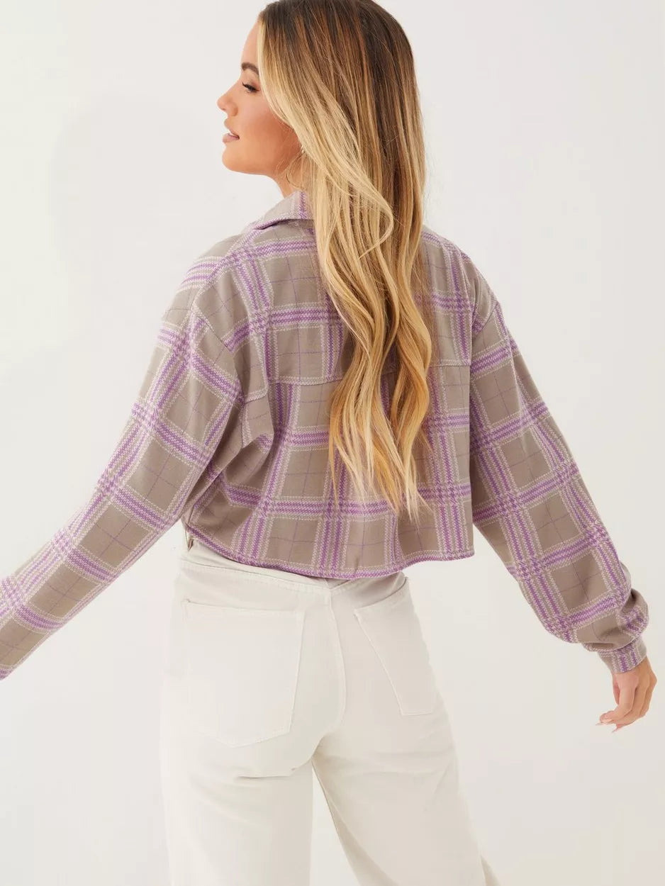 Anywhere cropped shacket