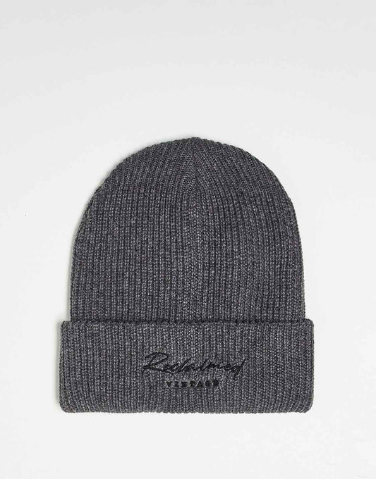 Reclaimed Vintage Inspired Unisex Logo Beanie In Charcoal