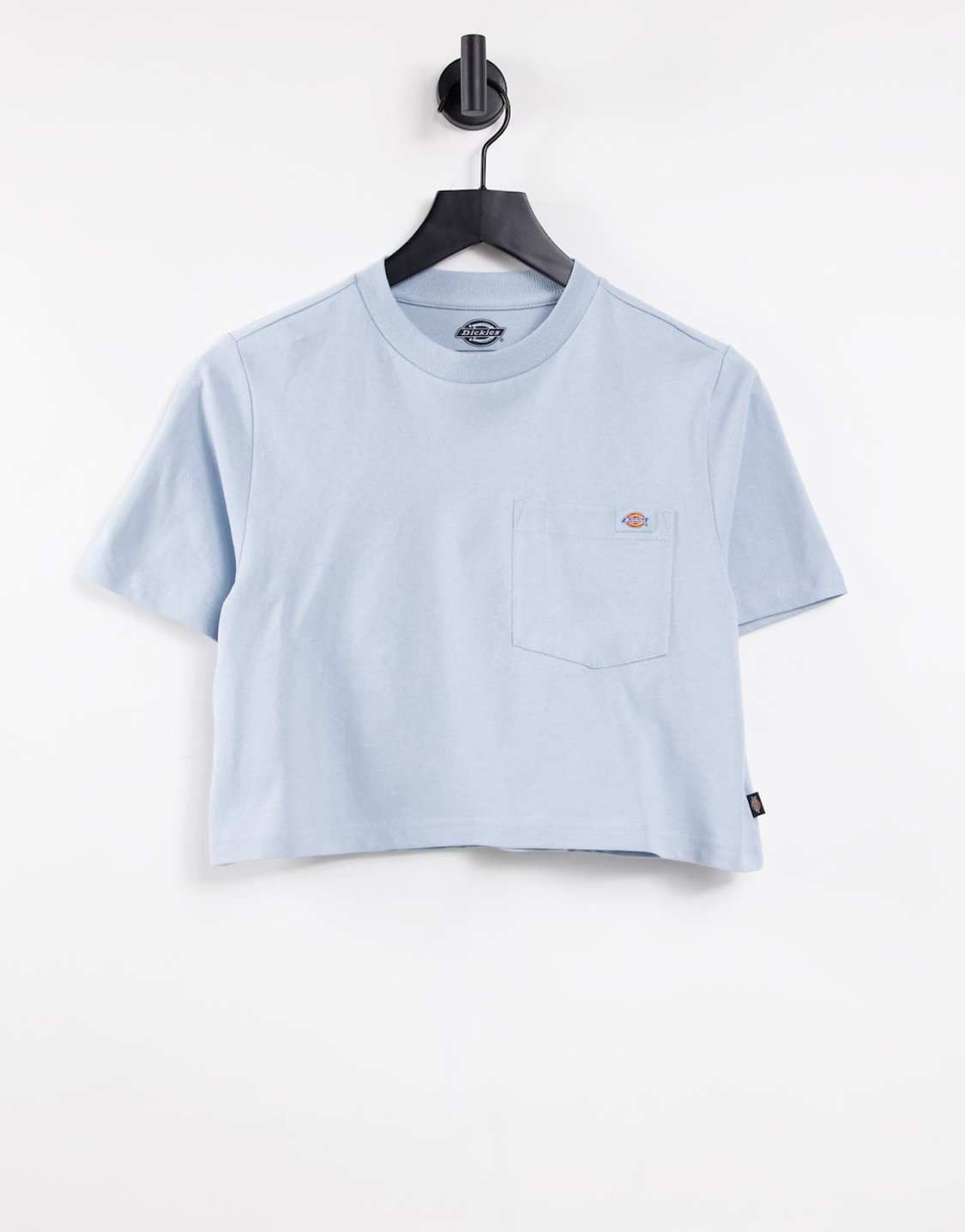 Dickies Womens Porterdale Cropped T-Shirt Fog Blue
