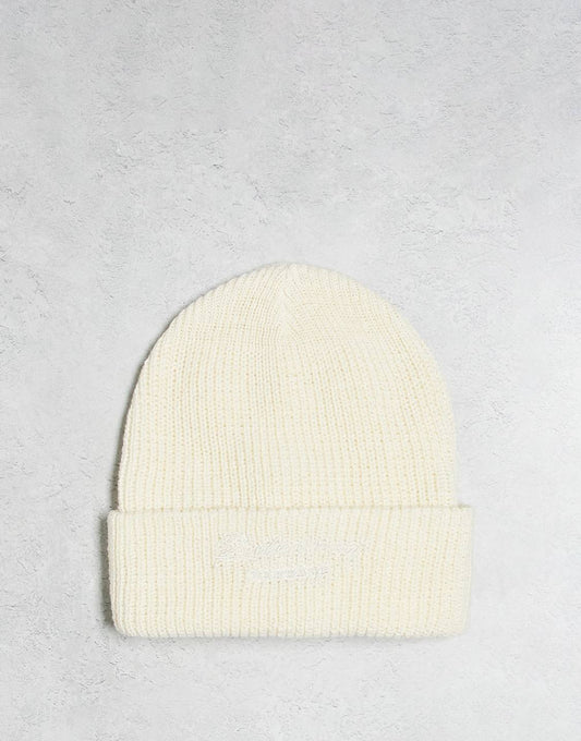Reclaimed Vintage Inspired Unisex Logo Beanie In Ecru