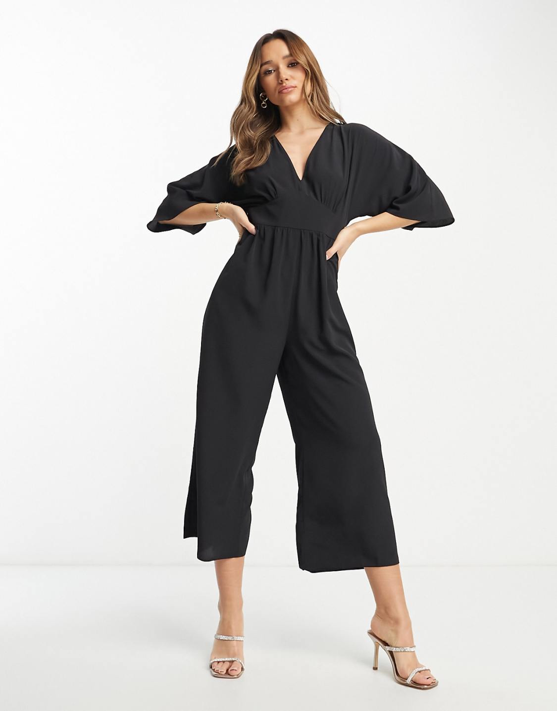 Kimono Culotte Jumpsuit Black
