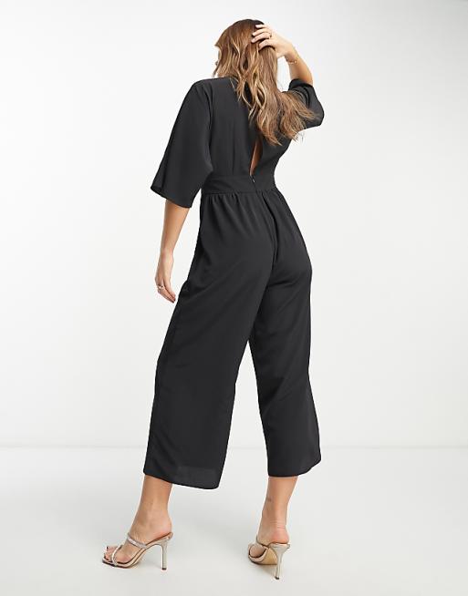 Kimono Culotte Jumpsuit Black