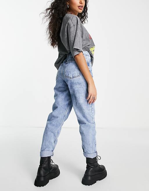 Petite High Rise 'Originally Mom Jeans in lightwash