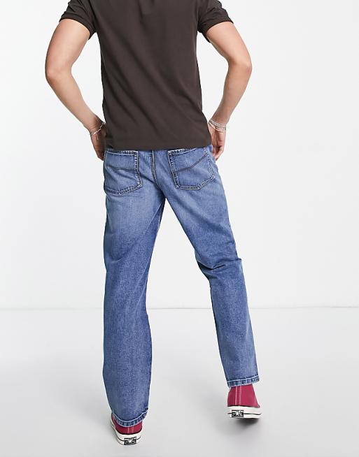 Unisex 90s Jeans Mid Wash Blue