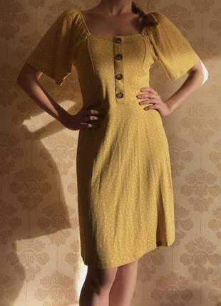 Mustard Polka Dot Dresses