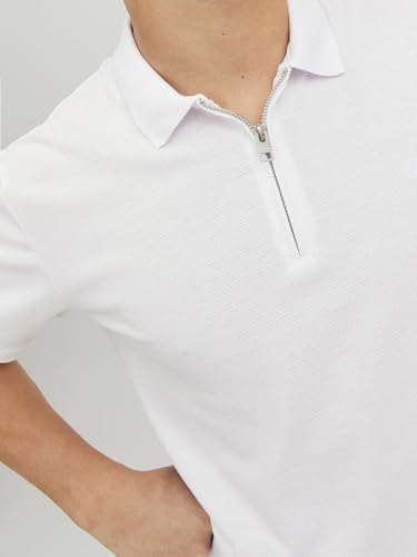 Jprblascott Zip Neck Polo White