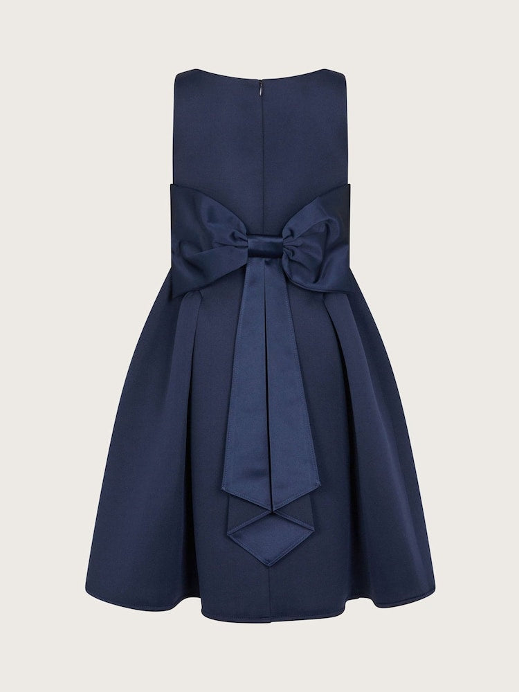 Blue Holly Scuba Bridesmaid Dress