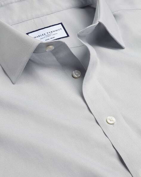 Non-Iron Mini Herringbone Classic Fit Shirt
