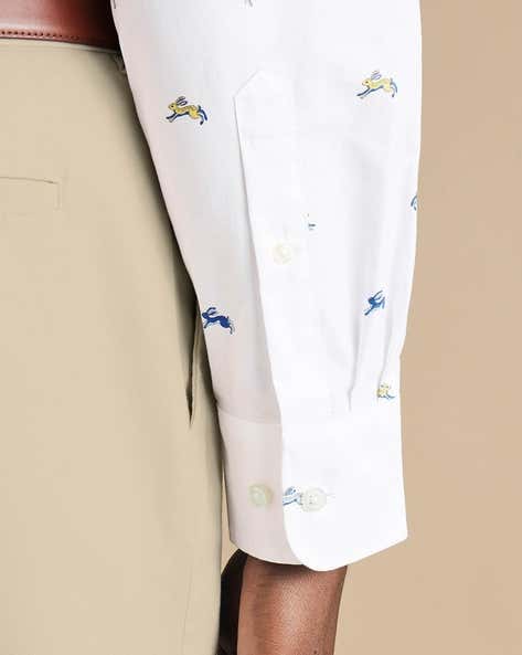 Extra Slim Fit Hare Print Non - Iron Stretch Shirt