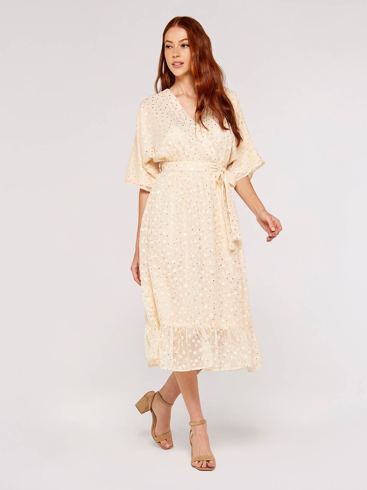 Satin Gold Foil Dress