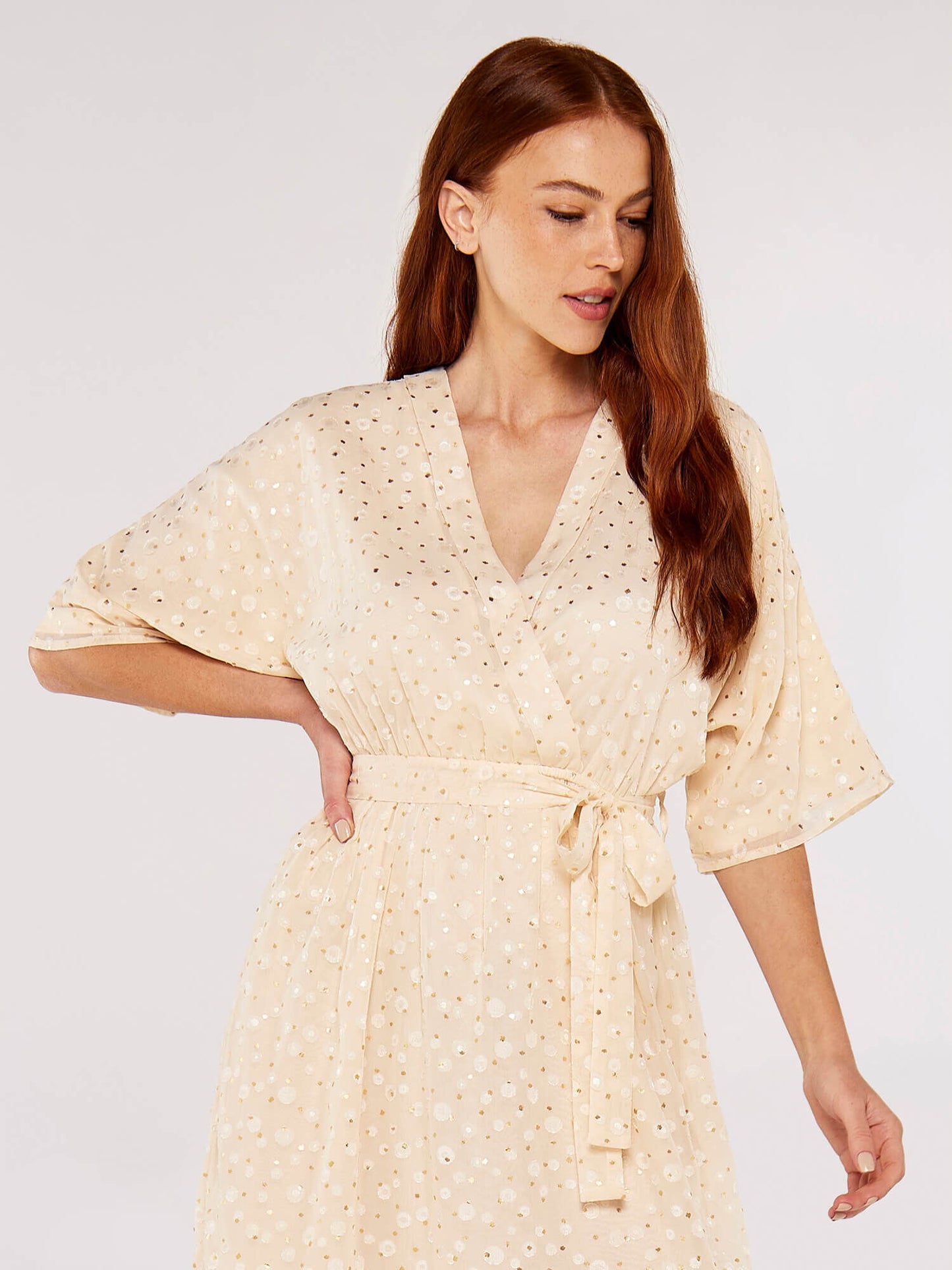 Satin Gold Foil Dress
