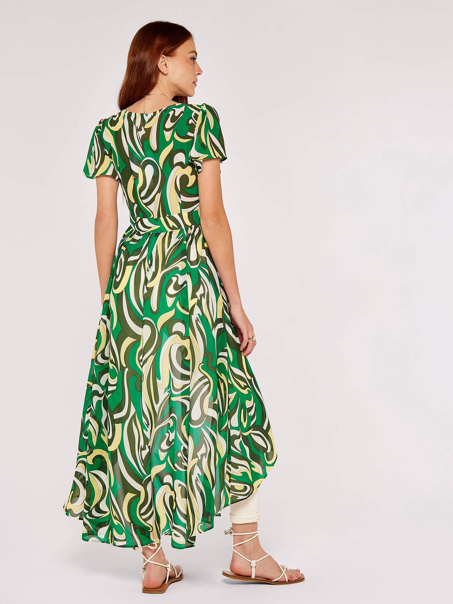 Swirl Print Chiffon Coverup