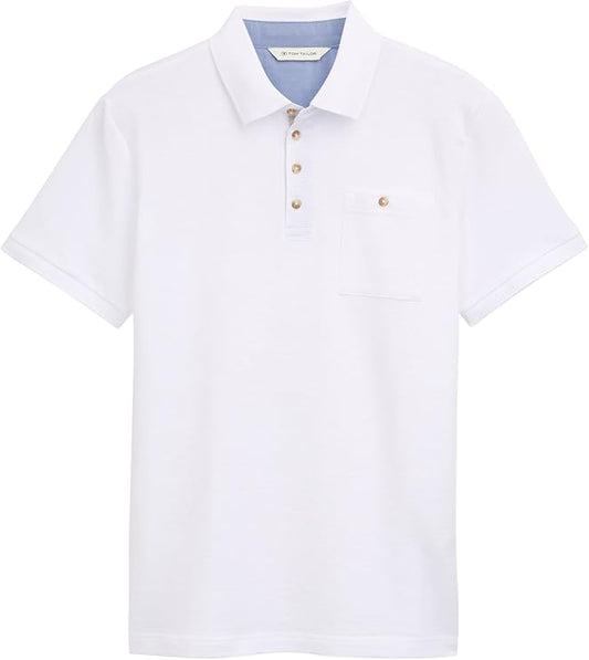 Tom Tailor Decorated Structure Polo White