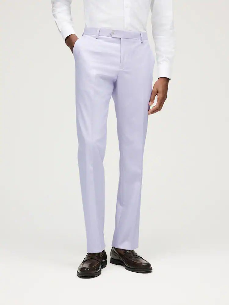 Lilac Purple Slim Fit Motionflex Stretch Sult Trousers