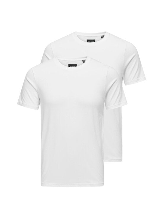 Onstheo Reg Bamboo T-Shirt 2 Pack Noos White