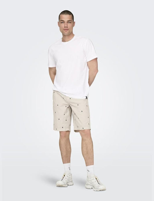 Men's Embroidered Shorts Moonstruck