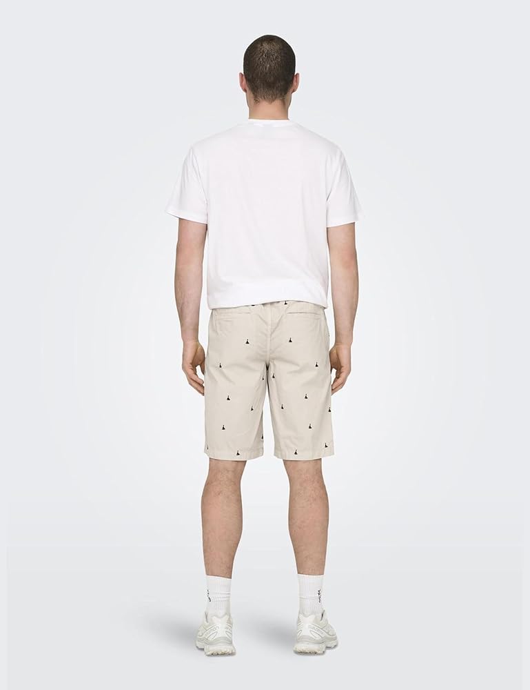 Men's Embroidered Shorts Moonstruck