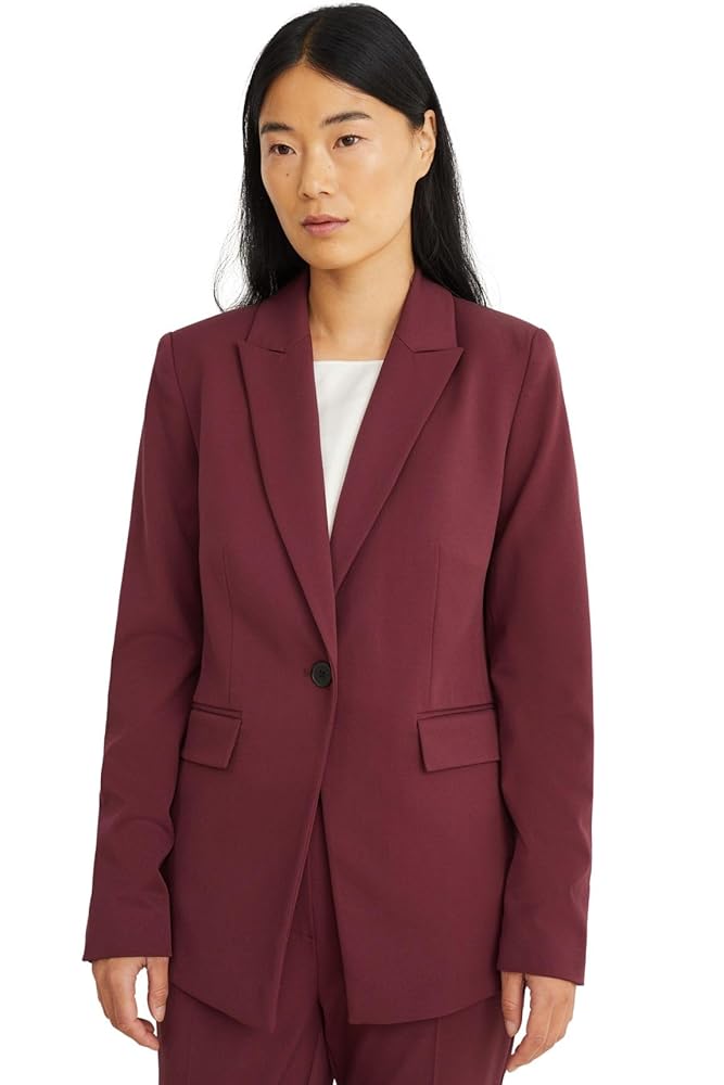 Burgundy Stretch Blazer