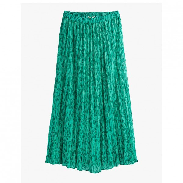 Chiffon Pleat Skirt In Abstract Animal Print