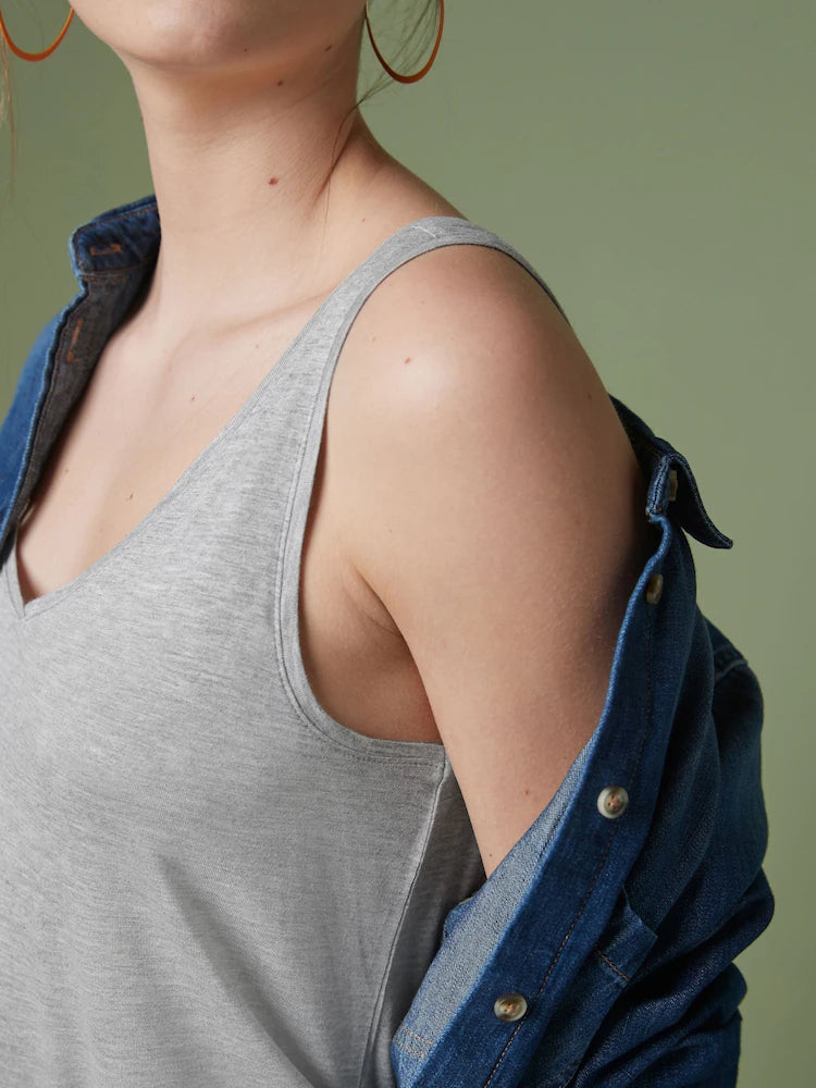Grey Marl Slouch Vest