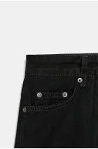 Zara Ankle Mid Waist Balloon Jeans In Black