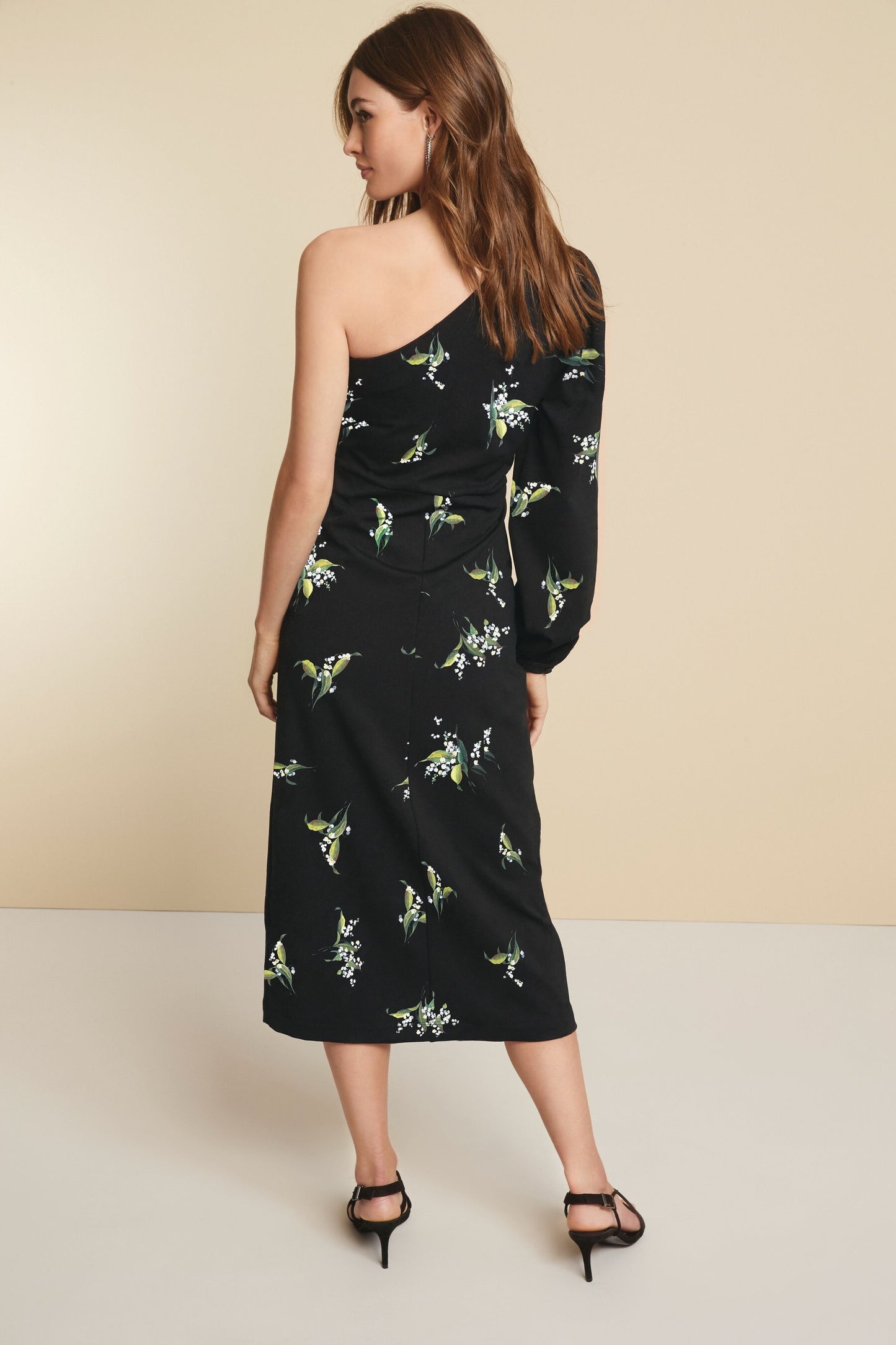 One shoulder Floral Bodycon Dress