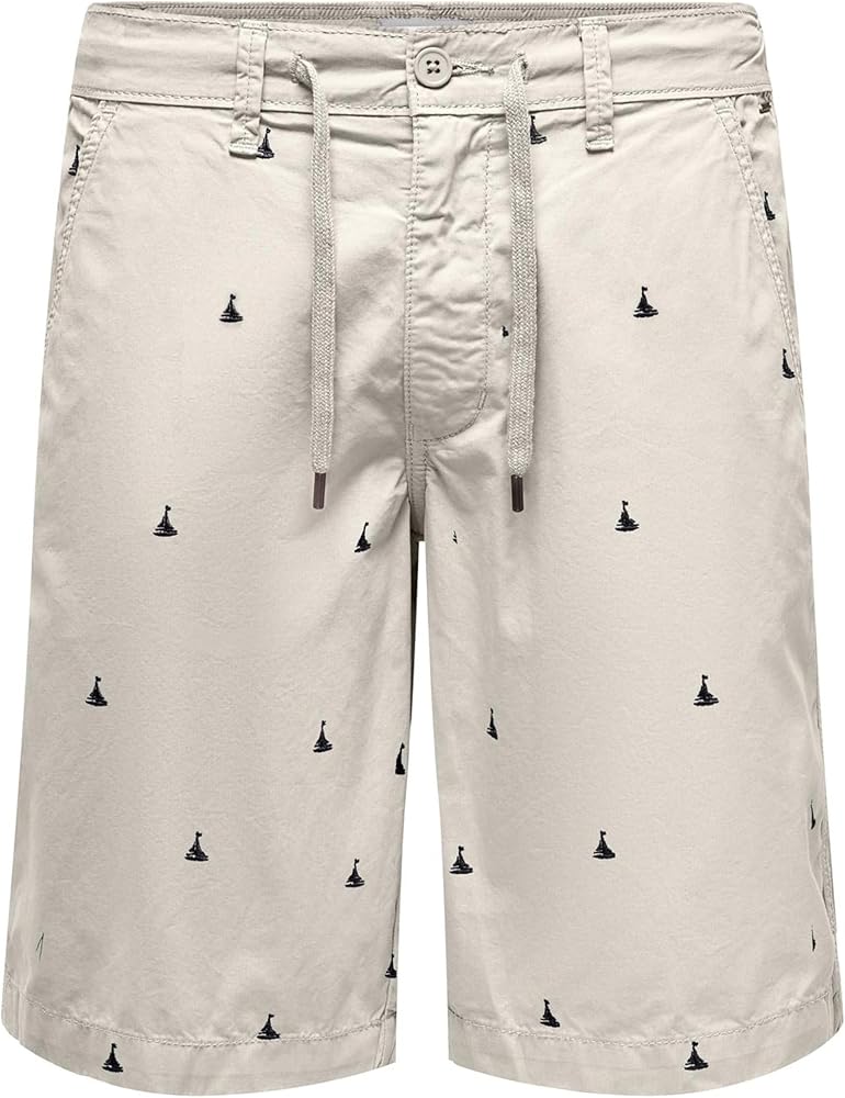 Men's Embroidered Shorts Moonstruck