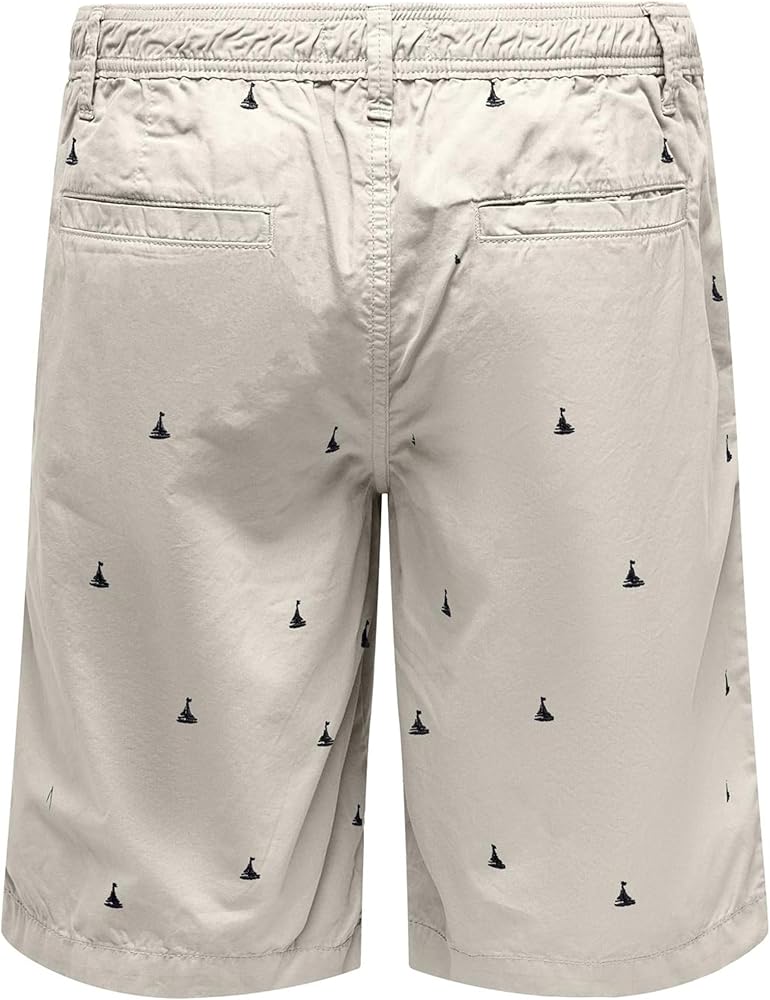 Men's Embroidered Shorts Moonstruck