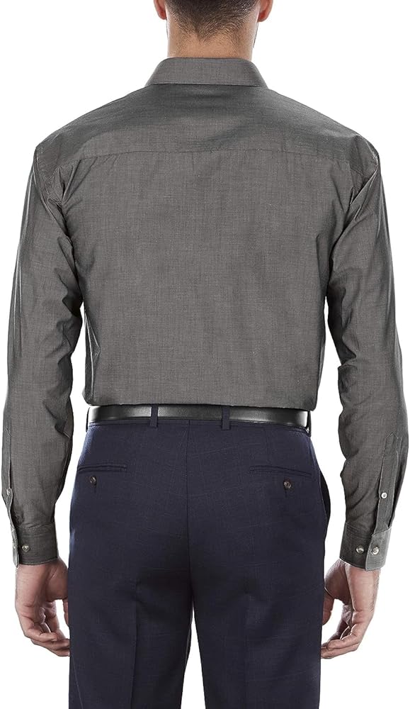 Slim Fit Men's Dress Shirt Solid, Graphite