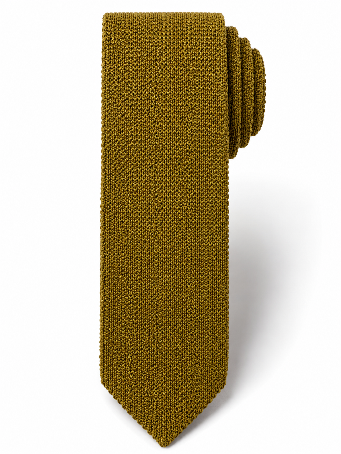 Olive Gold Knit Tie