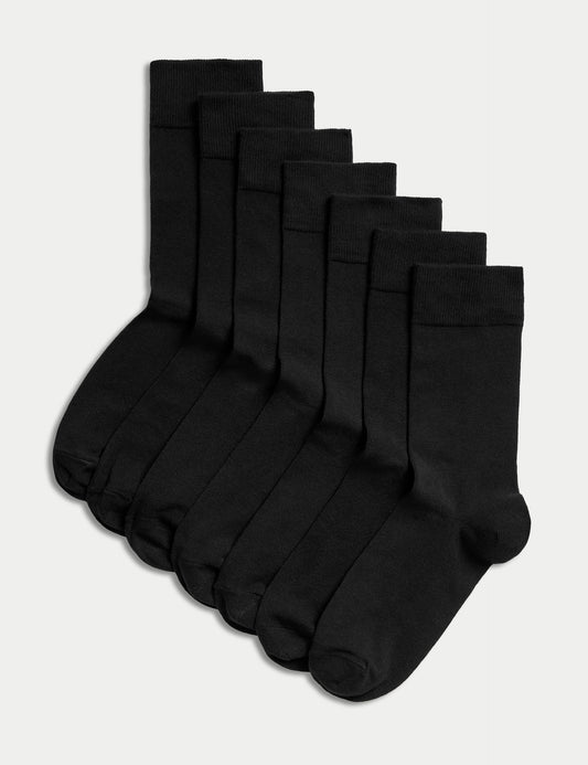 7 Pack Cotton Rich Socks