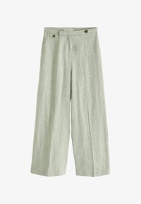 Next Wide-Leg Linen Trousers - Sage Green
