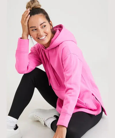 TU Woman Pink Oversized Split Hem Hoodie