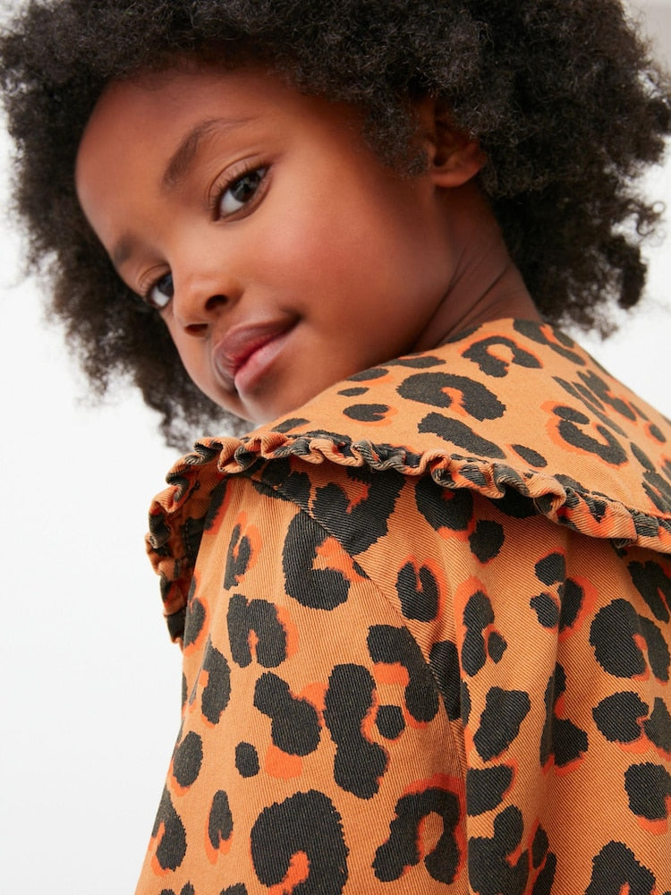 Animal Printed Collar Dress