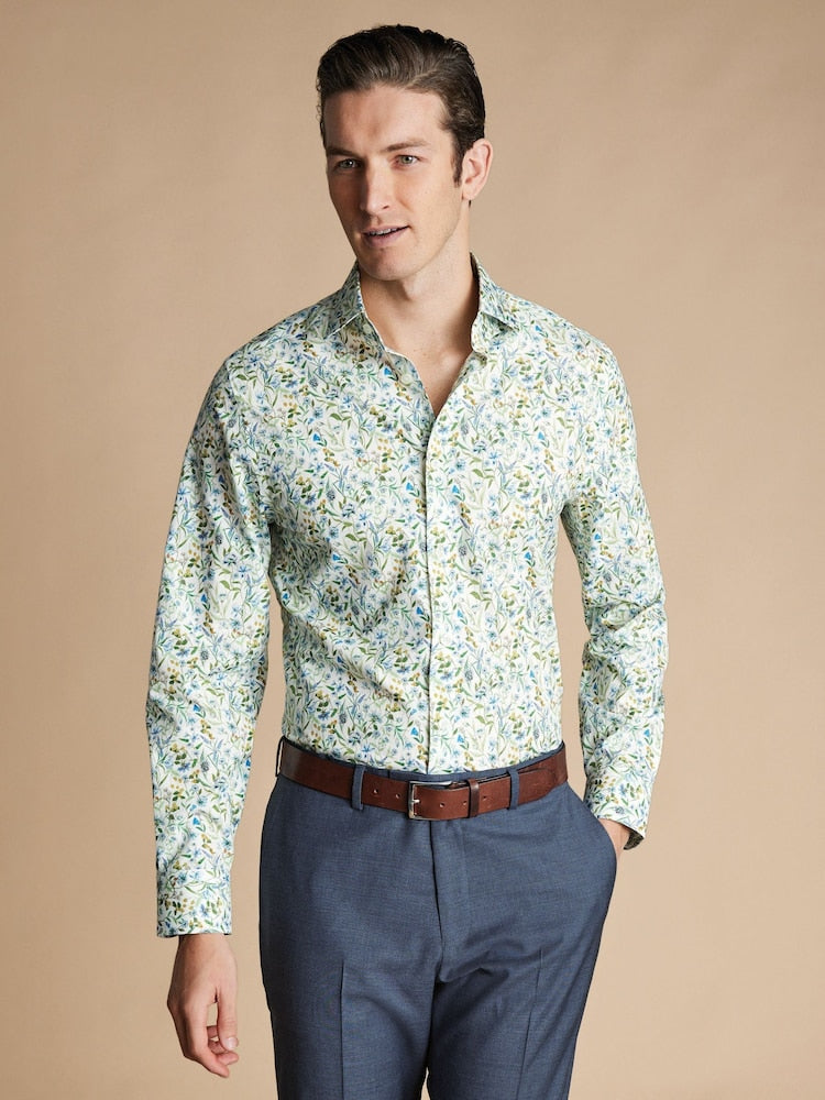 Multi Slim Fit Liberty Fabric Floral Print Slim Fit Shirt
