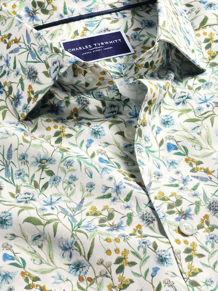 Multi Slim Fit Liberty Fabric Floral Print Slim Fit Shirt