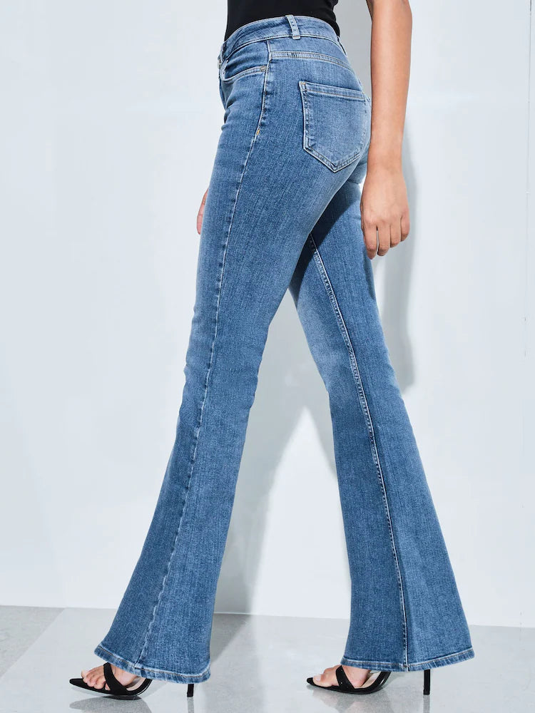 Authenctic Blue Mid Rise Flare jeans