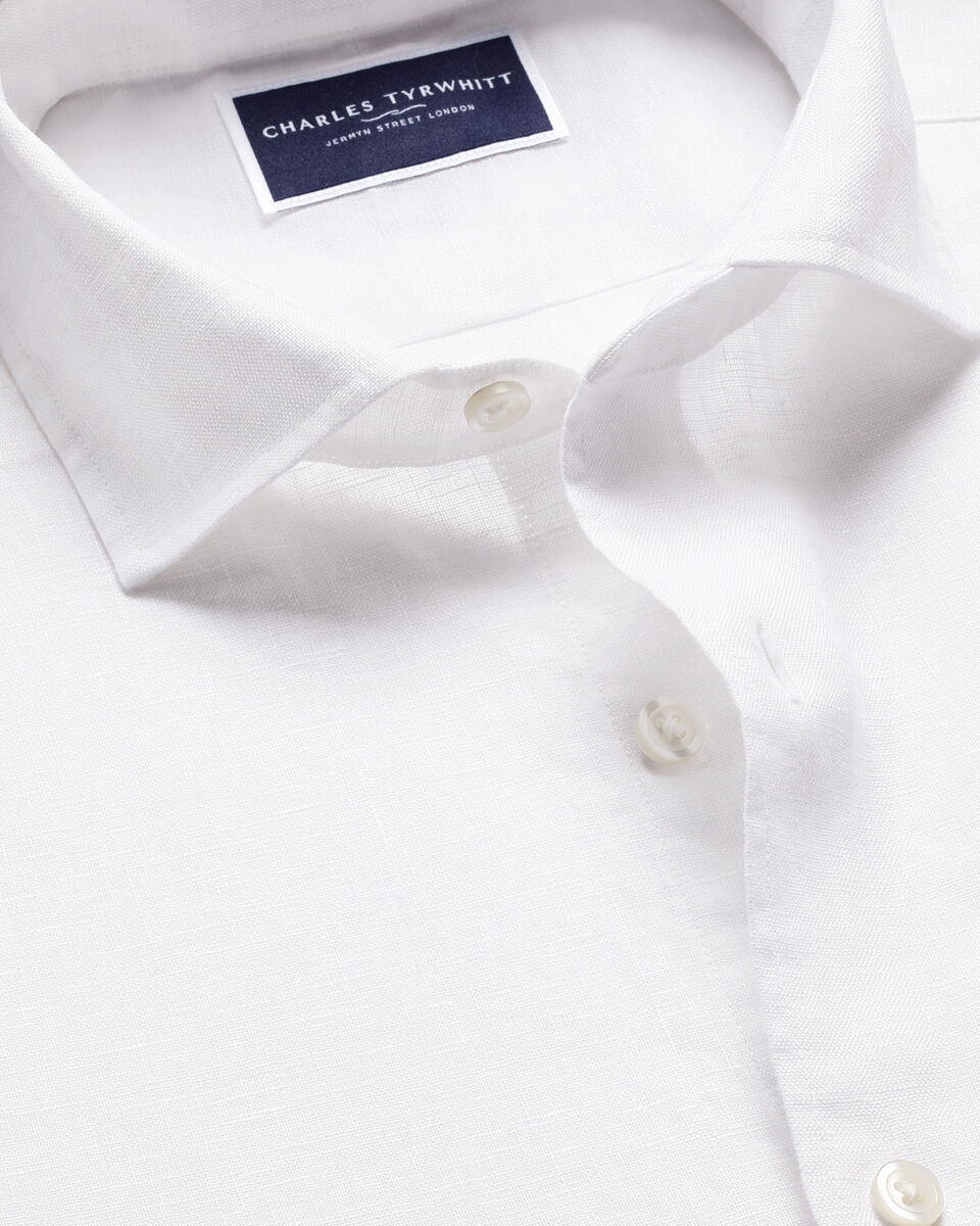 Pure Linen Classic Fit Shirt White