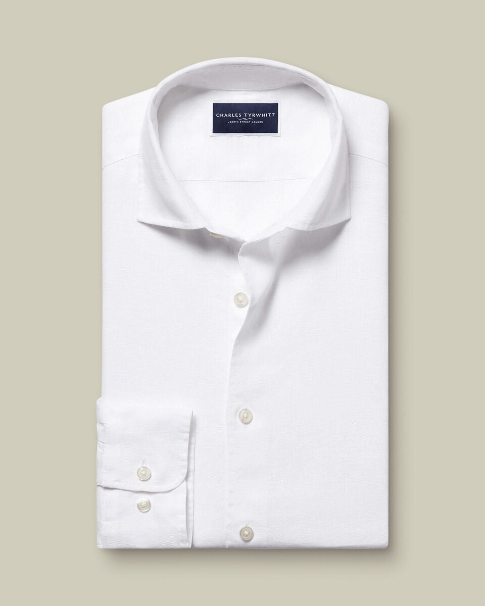Pure Linen Classic Fit Shirt White