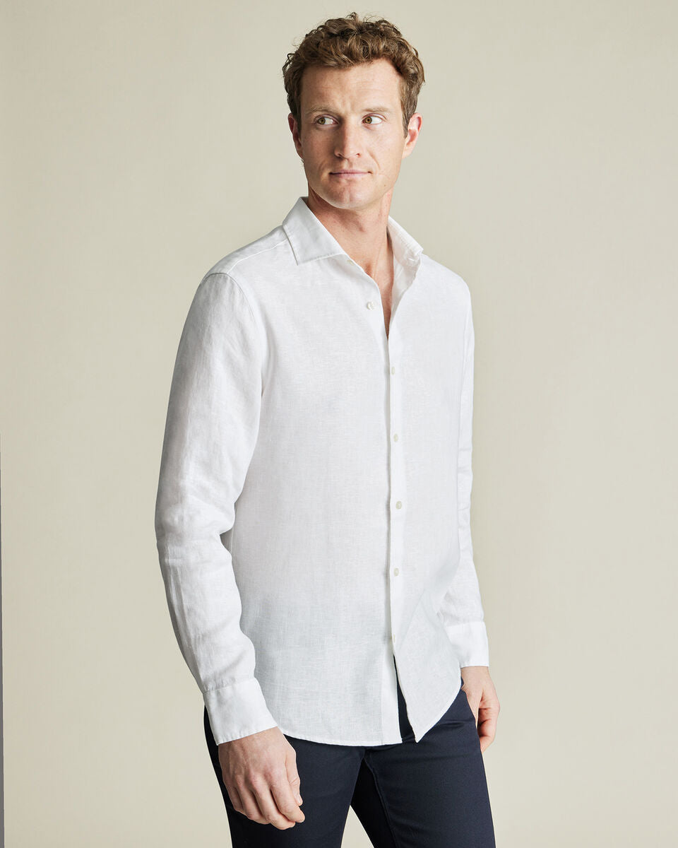 Pure Linen Classic Fit Shirt White